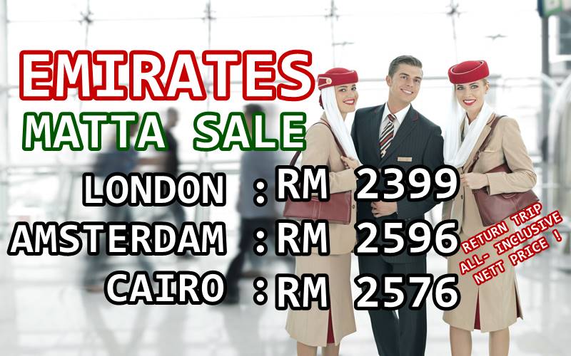 【EMIRATES】MARCH MATTA TRAVEL FAIR ECONOMY PROMOTION FARE 2019 