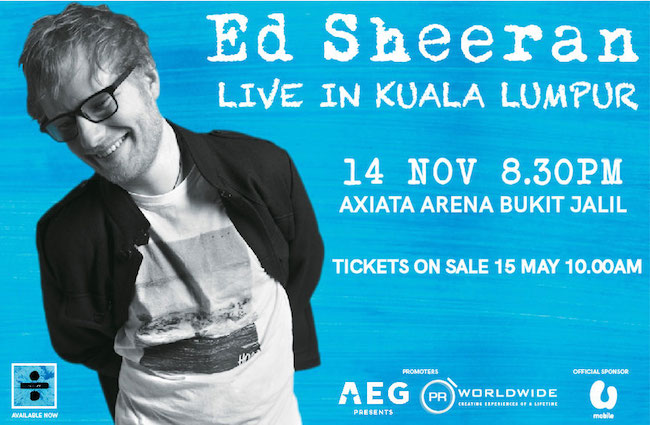 ED SHEERAN 将来马开唱！