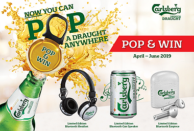 POP! AND WIN FABULOUS PRIZES WITH CARLSBERG SMOOTH DRAUGHT PROMOTION 