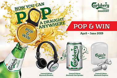 收集 CARLSBERG 瓶盖，POP 出丰富礼品！