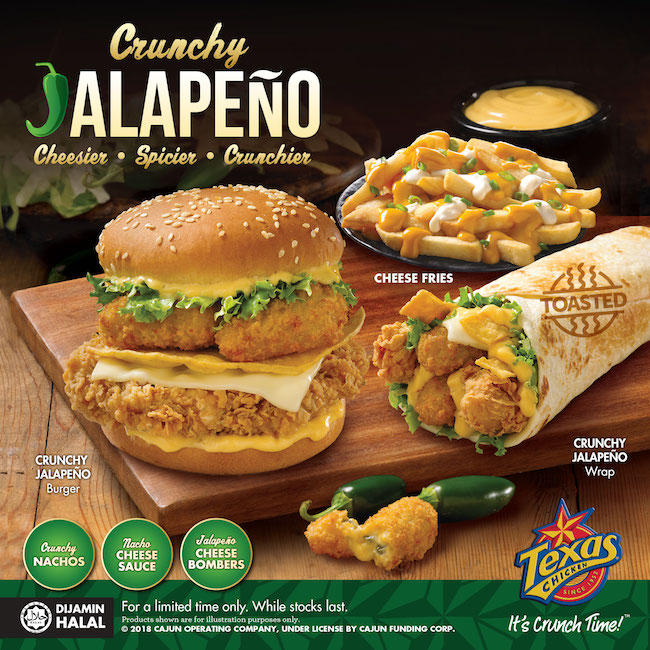 TEXAS CHICKEN 限时推出 CRUNCHY JALAPENO 系列美食 + RM5.50 配套！