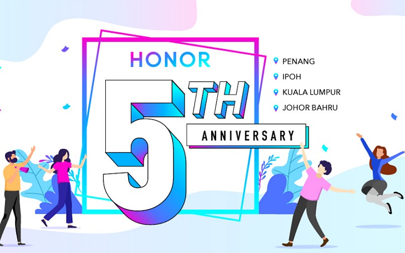 HONOR MALAYSIA CONTINUES THE BIGGEST PARTY EVER WITH IRRESISTIBLE DEALS FOR ITS 5TH ANNIVERSARY!